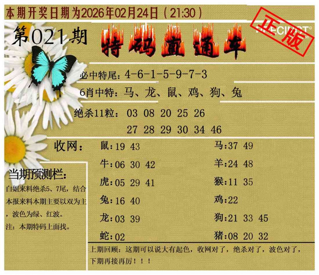 021期特码直通车[图]