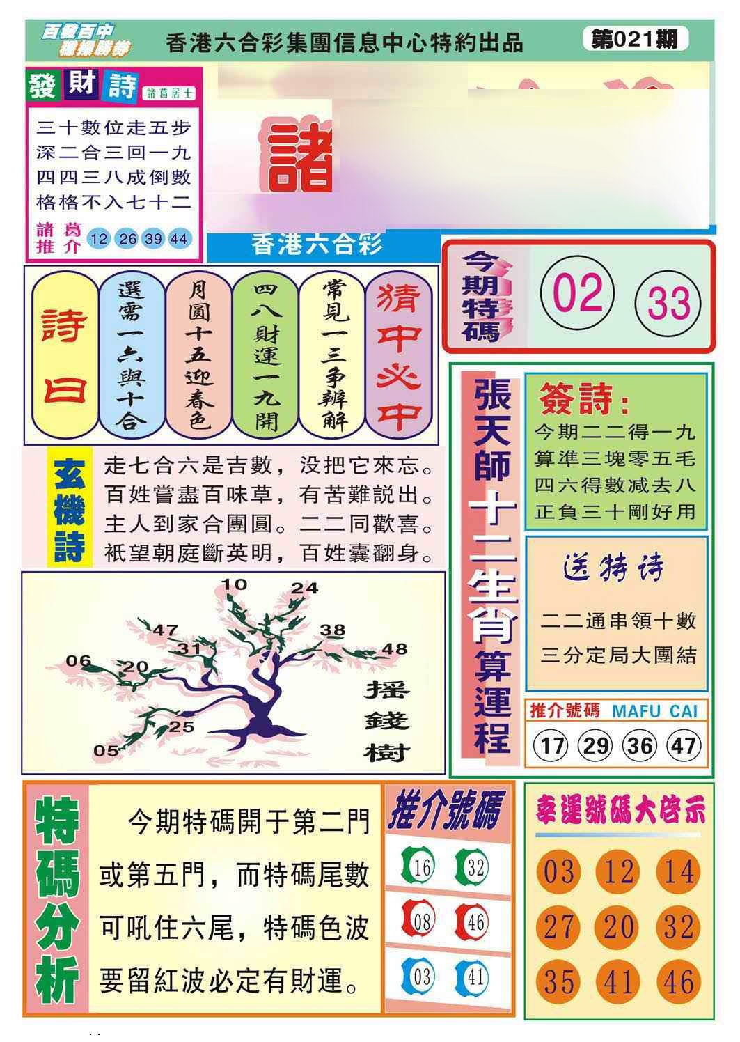 021期诸葛神算[图]