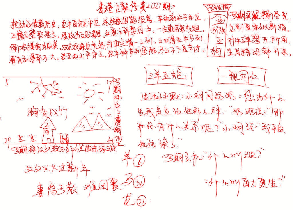 021期九龙传真(手写)[图]
