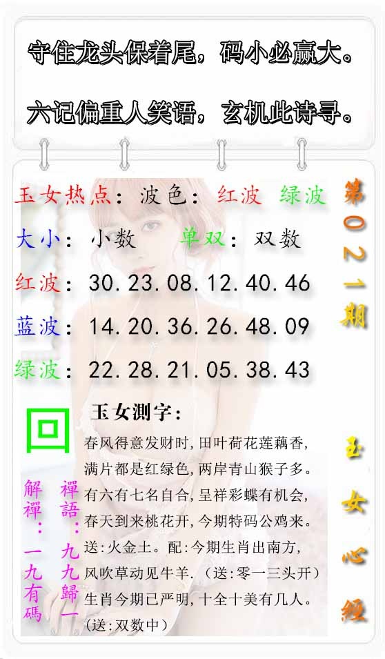 021期玉女心经报[图]
