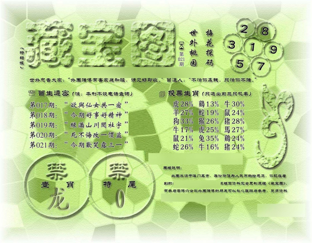 021期假老藏宝图[图]