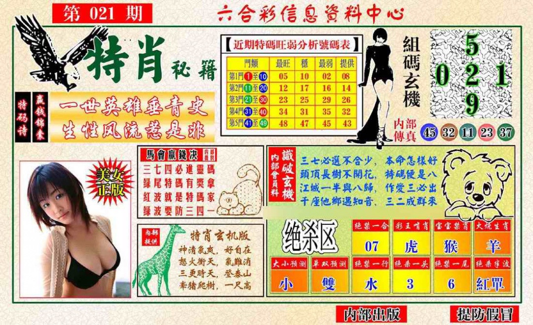 021期特肖秘籍[图]