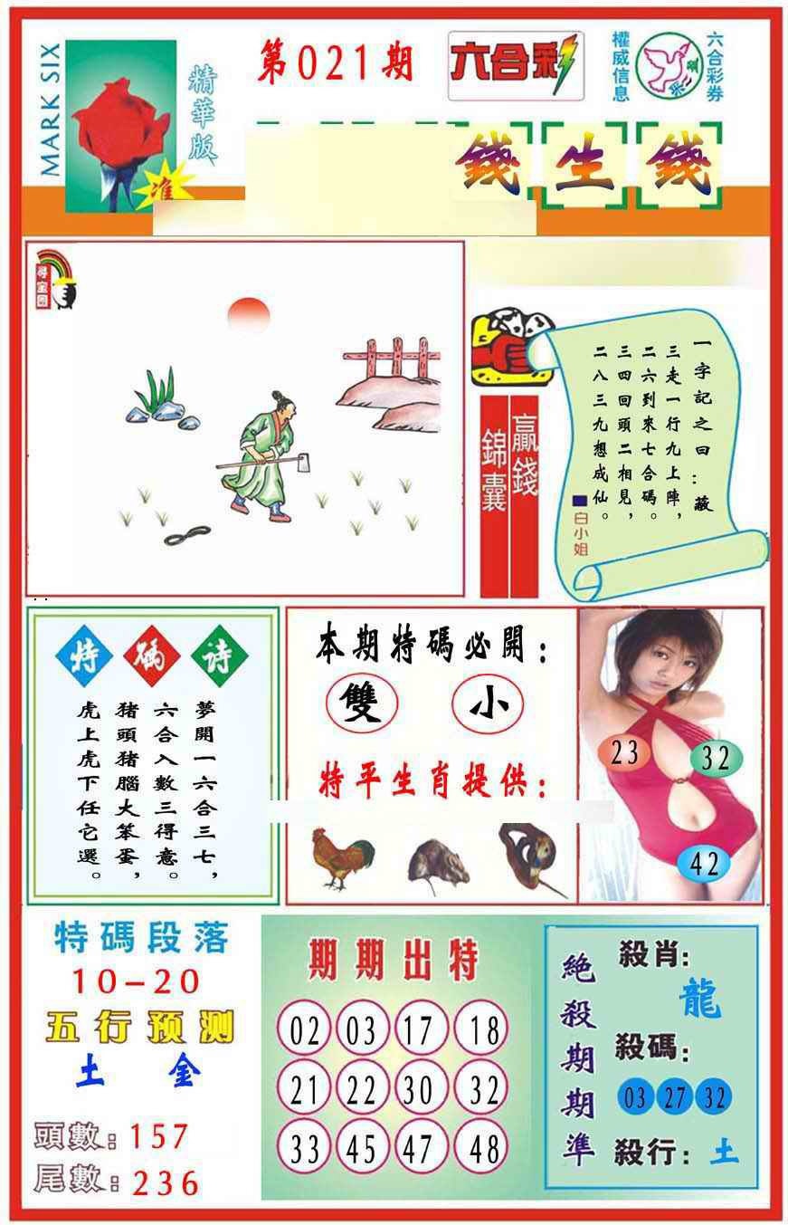 021期马经钱生钱(新图推荐)[图]