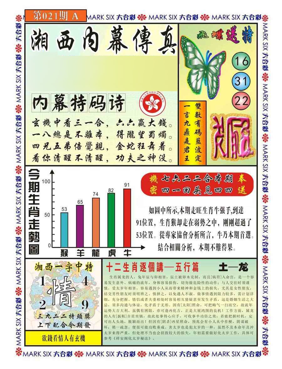 021期湘西内幕传真A[图]