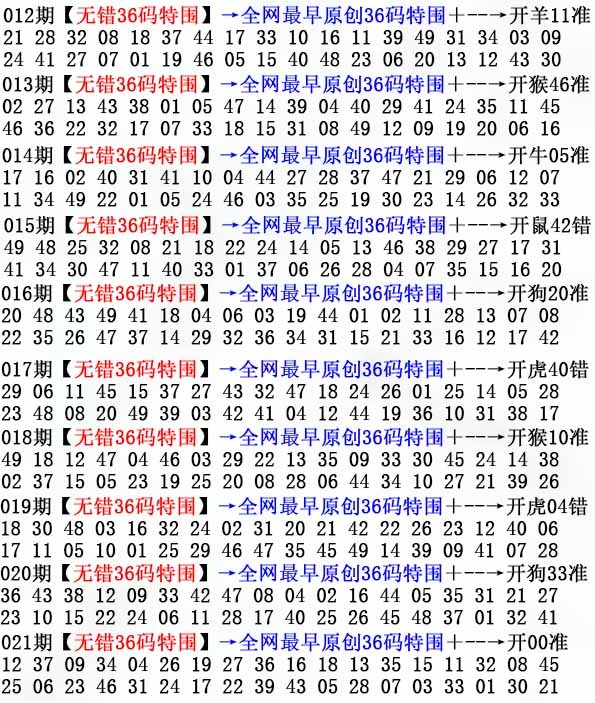 021期36码特围[图]