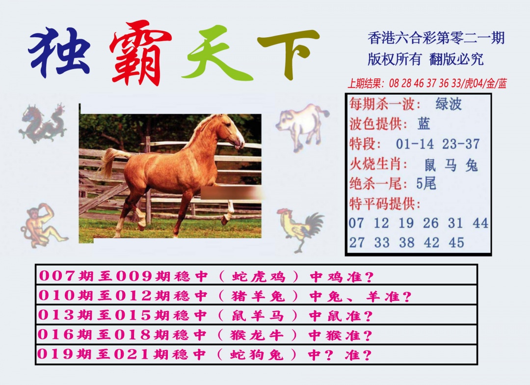 021期独霸天下[图]